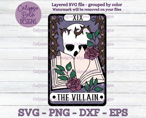 The Villain Tarot svg / Smut Reader Tarot Card svg / Romance Smut book svg / Enemies to lovers svg / Dark Romance svg / Smut slut SVG PNG