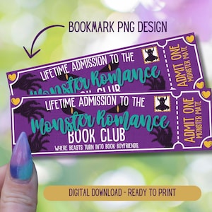 Monster Romance Bookmark: Admit One Ticket (Digital Download)
