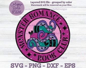 Monster Romance Book Club svg / Monster svg / Monster Lover / Reader svg / Alien Smut svg / Sci-Fi Romance svg / Smut Book Club svg