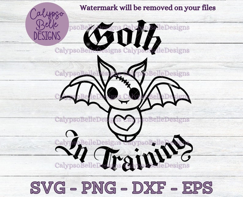 Goth in Training / Baby Emo Goth / Cute Bat Svg / Shower Gift / SVG ...