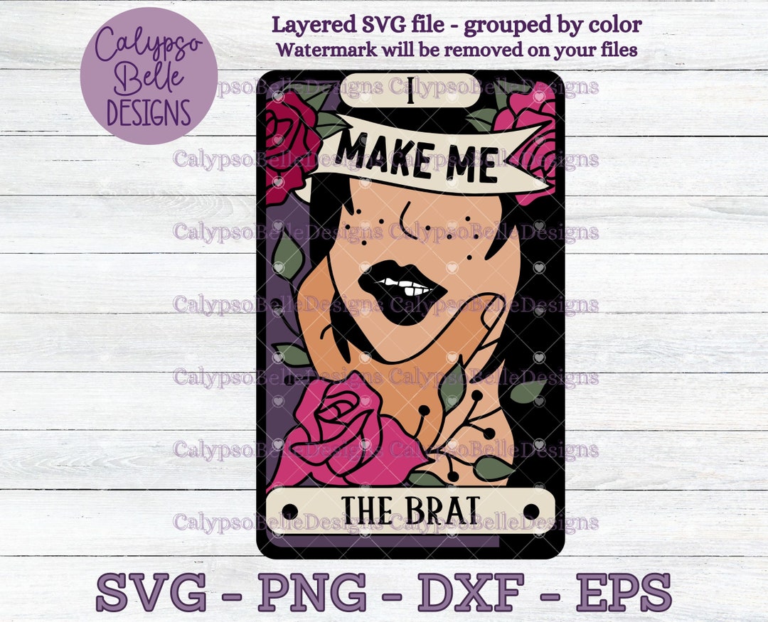 The Brat Tarot Card Svg, Spank Me Svg, STFUATTDLAGG Svg, Good Girl Svg