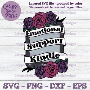 Emotionale Unterstützung Kindle svg / Romance Smut Buch svg / Feinde für Liebhaber svg / Book tok svg / Smut Reader / Dark Romance SVG PNG, EPS