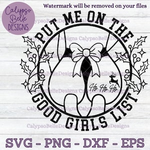 Good Girl List SVG/STFUATTDLAGG SVG/Ja meneer SVG/Good Girl SVG/boek minnaar SVG/op de Good Girls List/Kerstmis Good Girl SVG PNG
