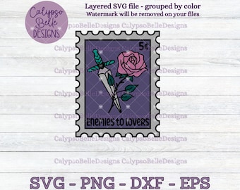 Enemies to Lovers, Trope, Book svg, Reading svg, Bookish Trope Stamps svg, Bookish svg, Romance Reader svg, Smut svg, Spicy,  Dark Romance