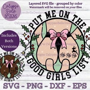Good Girl List SVG/STFUATTDLAGG SVG/Ja meneer SVG/Good Girl SVG/boek minnaar SVG/op de Good Girls List/Kerstmis Good Girl SVG PNG