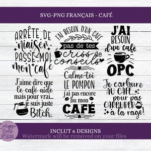 SVG Francais, SVG francês, Café svg, Café francês SVG, svg Café, png Café drôle, Cadeau Café, Caféine svg, Accro au café, Québécois svg png