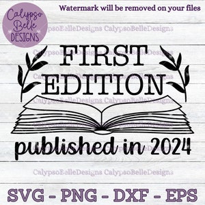 Première édition publiée en 2024 svg / Baby Body SVG / Annonce de grossesse svg / Bookworm baby svg / Baby Book lover SVG, PNG