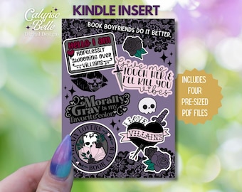 Villain Lover Kindle Insert: Bookish E-reader Cover (Digital Download)