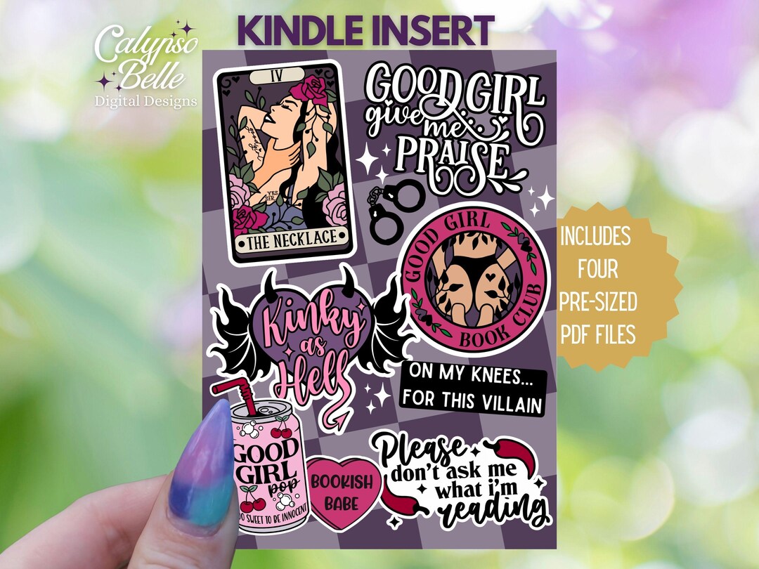 Dark Romance Kindle Insert for Clear Case: Good Girl Reader (digital ...