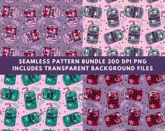 Thriller Seamless Pattern PNG, Bookish Soda Pop, Book Pattern Bundle, Bookish Pattern Bundle, True Crime Reader Patterns, Cozy Mystery