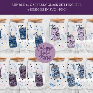 Pacchetto lettore svg, Soda Pop libresca svg, Bicchiere da libresco Libbey avvolgente svg, Pacchetto libri, Pacchetto libresco, Soda svg, Libri, Smut Reader PNG, 16 oz