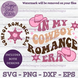 In my Cowboy Romance Era SVG, Romance Reader, Smut Book SVG, Spicy Books SVG, Wavy Text SVG, Cowboy Romance SVG, Cowboy, Smut Reader SVG PNG