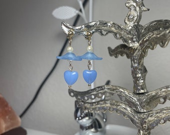 Blumen Herz Ohrhänger