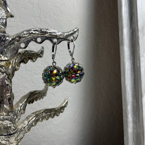 disco ball earrings