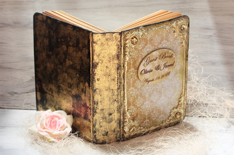 Wedding Guest Book, French Rococo Wedding Book, Marie