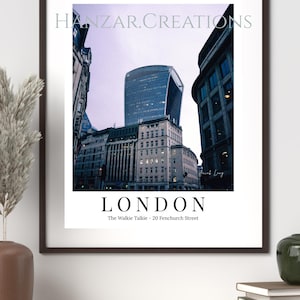 London Architecture Print | Walkie Talkie Building Wall Art | 20 Fenchurch Street Poster | Digital Download | Urban Cityscape Photography