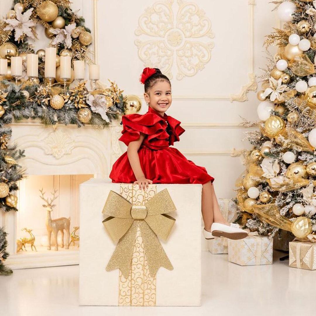 velvet bow christmas dress Wrapped in a Velvet Bow