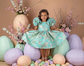 mint green easter dress Mint Green 40s Style Dress Small, Spring Easter, Cozy Casual, Mid-Weight Terry Cloth,