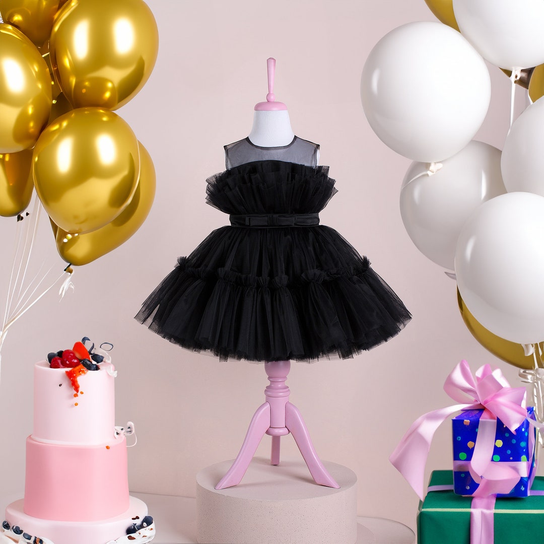 Black Tulle Birthday Dress Elegant Party Outfit, Pageant Gown Etsy — free download