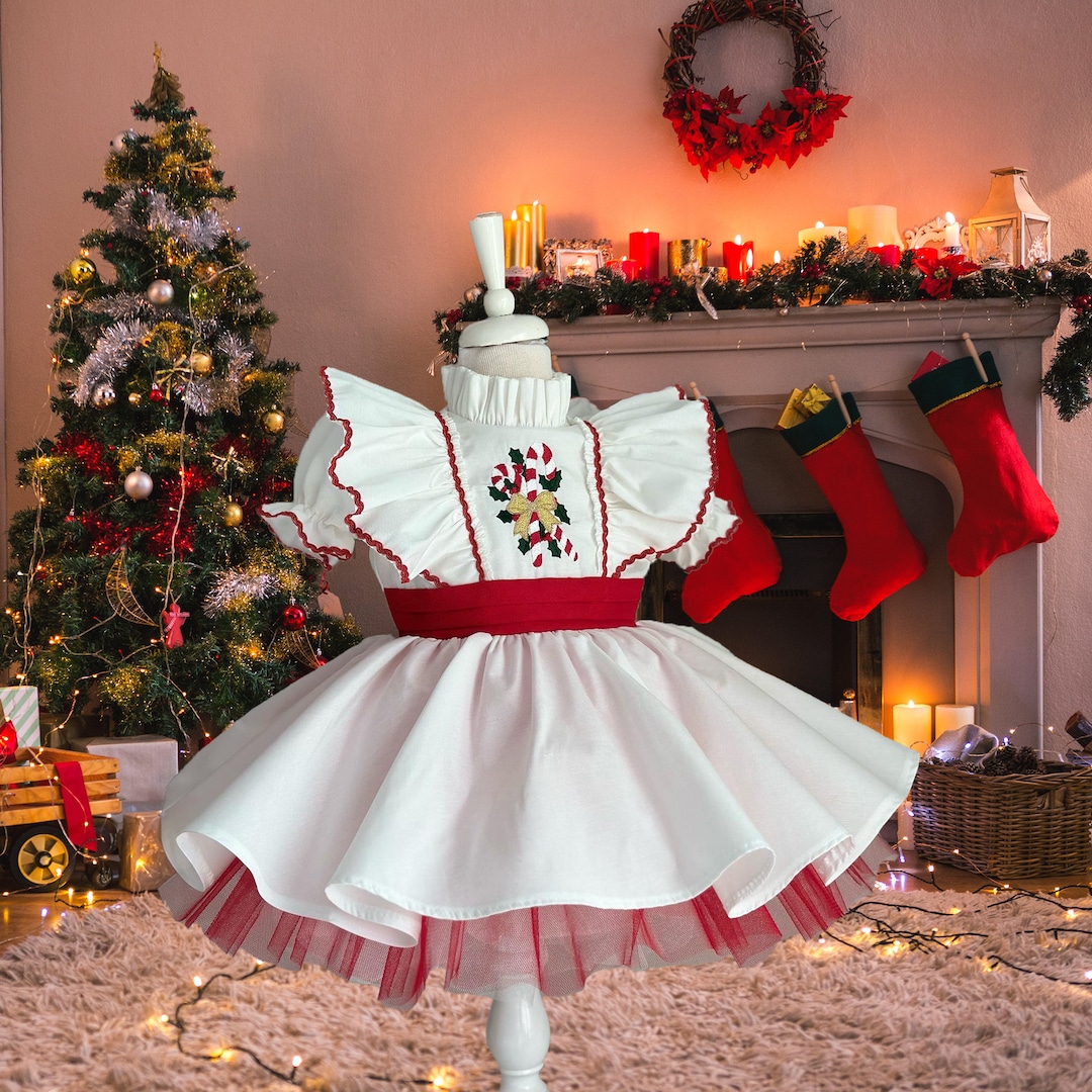 Candy Cane Rare Editions Christmas Dress Girl's ST Christmas