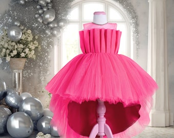 Hot Pink Tube Prom Dress, Hot Pink Strapless Evening Gown, Evening Dress,  Modern Minimalist Dress, Stunning Prom Dress, Fairytale Prom Dress - Etsy