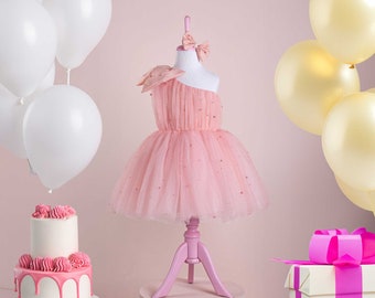 Rose Gold Tulle Birthday Dress: Princess Outfit