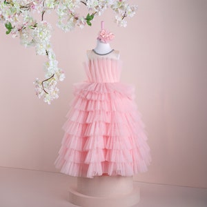 Fairy Dress, Pink Princess Dress, Baby Girl Dress Special Occasion, Pink Flower Girl Dress, Toddler Dress for Special Occasion, Handmade