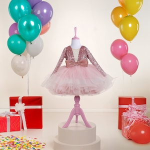 Princess Birthday Dress, Baby Dress for Birthday Occasion, Sparkly Birthday Dress, Birthday Dress 1 Year Old, Personalized Birthday Dress