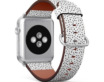 Polka Dot, Apple Watch Band (38mm / 40mm / 41mm / 42mm / 49mm),Vegan Faux-Leather Watch Strap Wrist Bracelet.