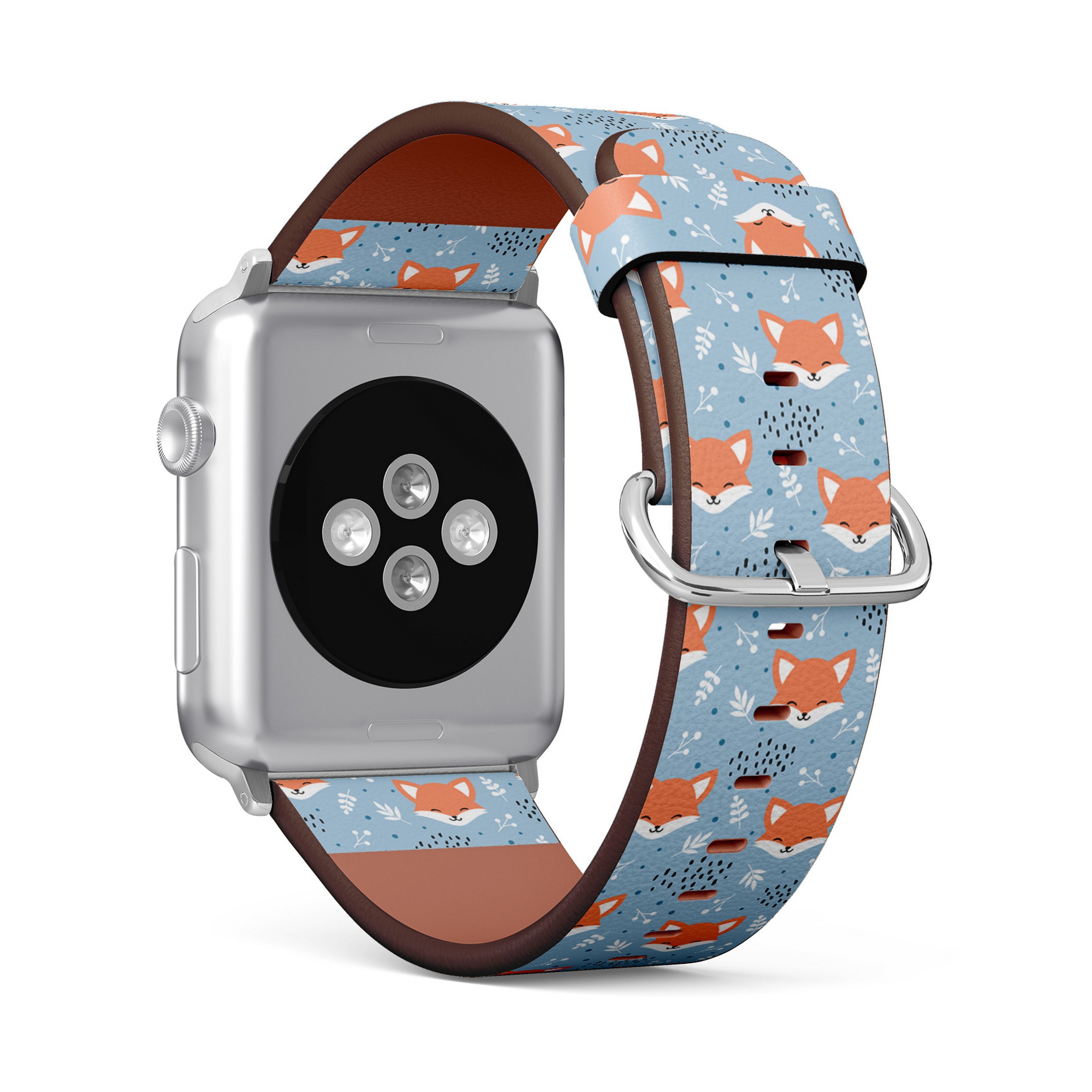 Cute Fox Wolf Print, Apple Watch Band ( 38mm / 40mm / 41mm / 42mm