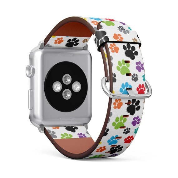 Colorful Animal Paw Print, Apple Watch Band (38mm 40mm 41mm