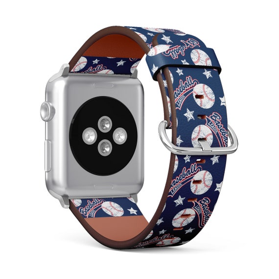Baseball leather apple watch band sales