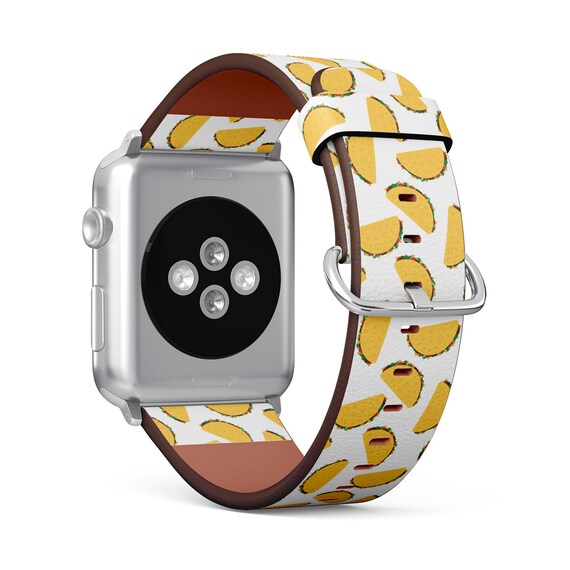 Tacos Mexican Funprint Apple Watch Band 38mm 40mm 41mm 42mm 49mm Vegan Faux leather Watch Strap Wrist Bracelet. Etsy