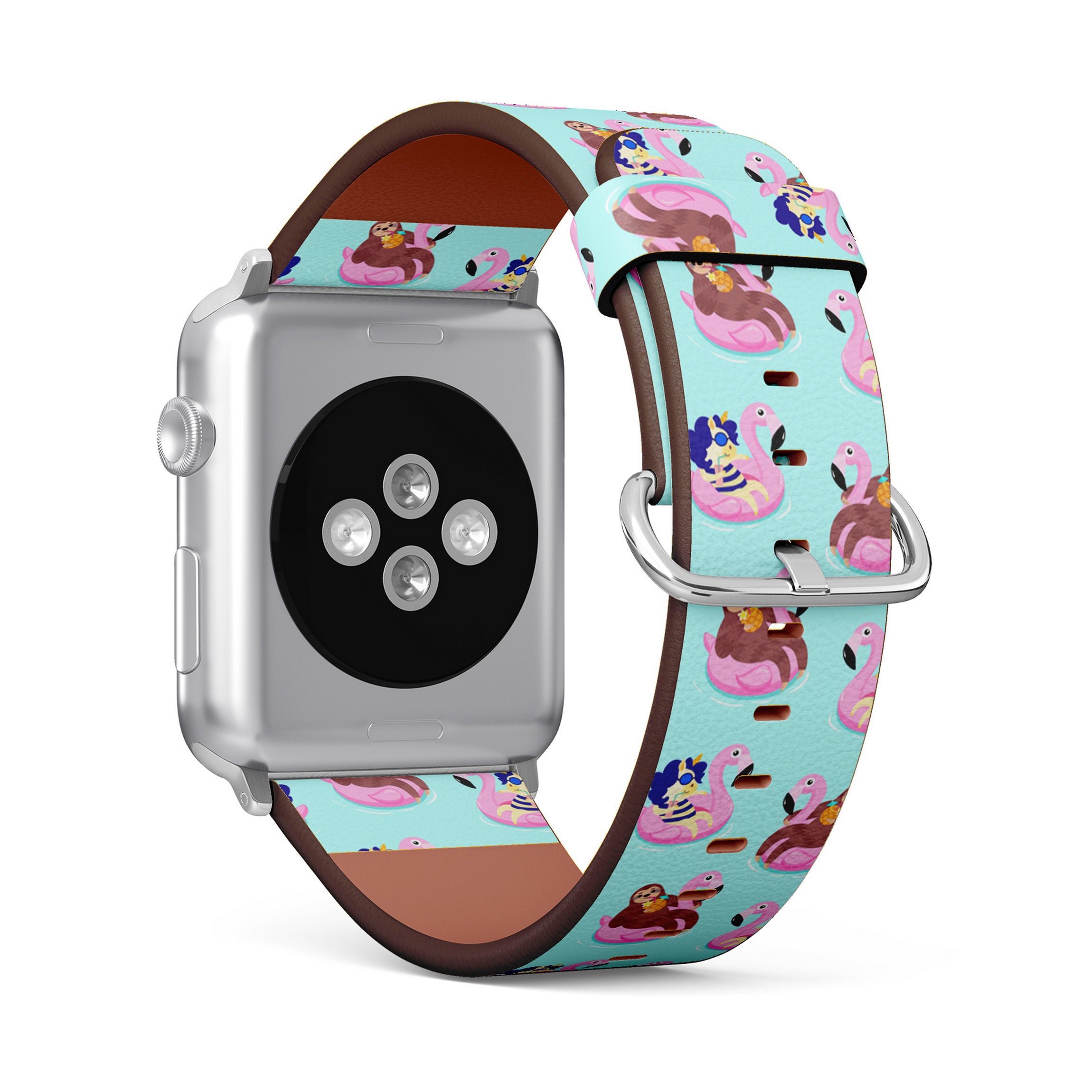 Summer Unicorn Sloth Print Apple Watch Band 38mm 40mm 41mm