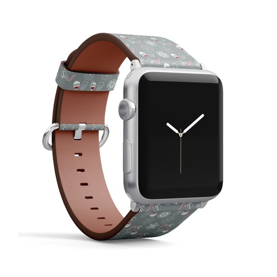 Snowflakes Winter Holiday Pattern Print Apple Watch Band 38mm 40mm 42mm 44mm 45mm Vegan Faux leather Watch Strap Wrist Bracelet. Etsy Canada