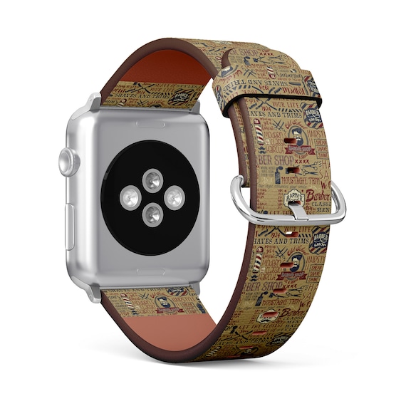 Grunge Barber Shop Print, Apple Watch Band (38mm / 40mm  display picture 3