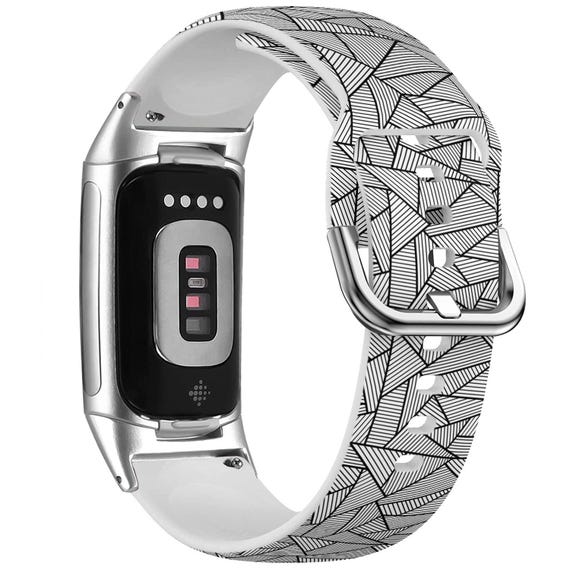 Fitbit with silver, white and black band included Fitbit Charge 6 Fitness Tracker Watch (White) Bundle with 2  main image 3