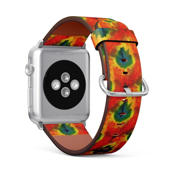 Apple Watch Band tie dye Colorful Tie Dye Print Silicone Band For Apple Watch – Fancy  main image 4