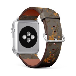 Correa para Apple Watch con estampado nocturno de libélulas (38 mm, 40 mm, 41 mm, 42 mm, 44 mm y 45 mm), pulsera de piel sintética vegana.