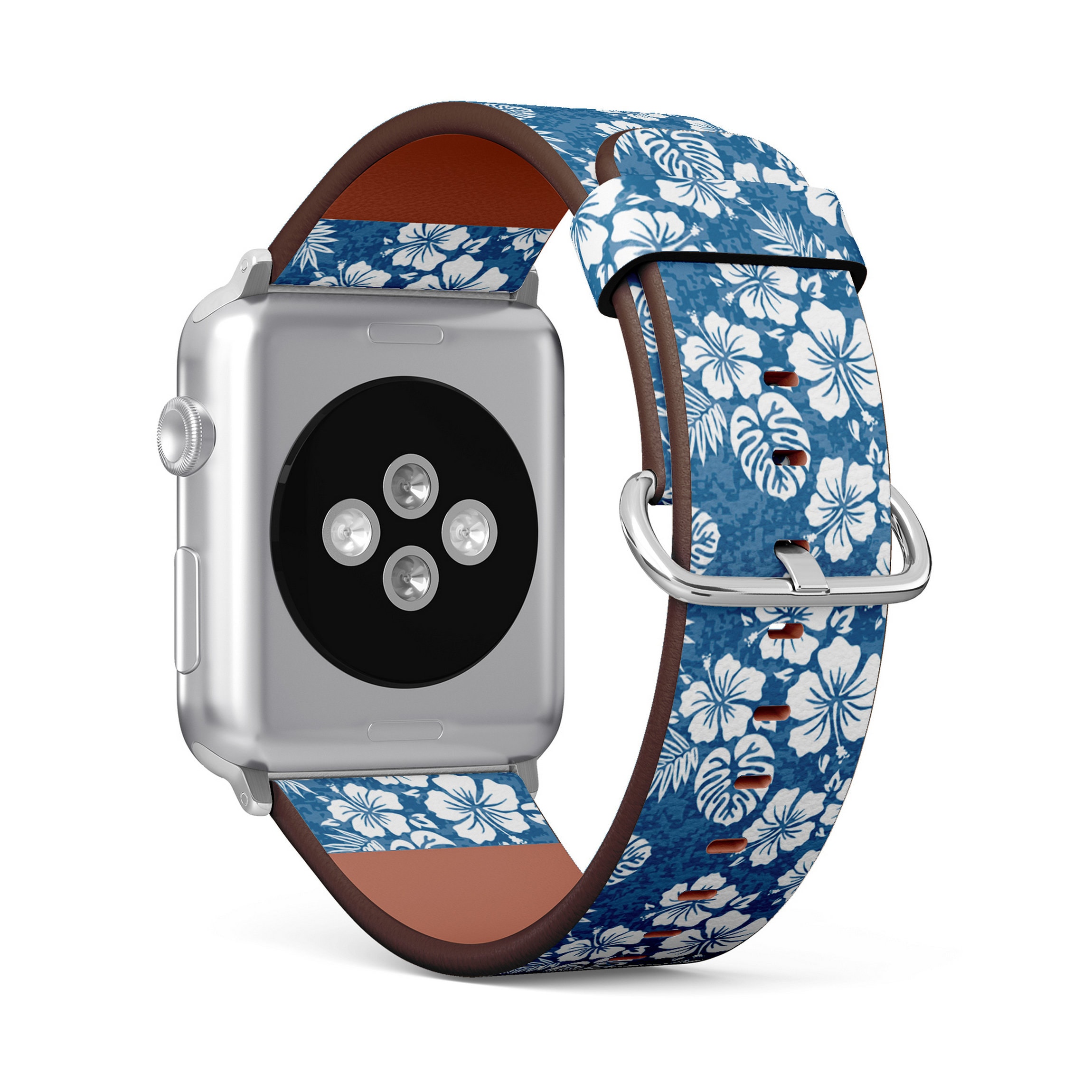 TED BAKER SANSIA ABSTRACT FLORAL PRINT LEATHER STRAP FOR APPLE WATCH 42/44 NWT Fancy Paisley Print Leather Bands For Apple Watch Multiple  main image 2