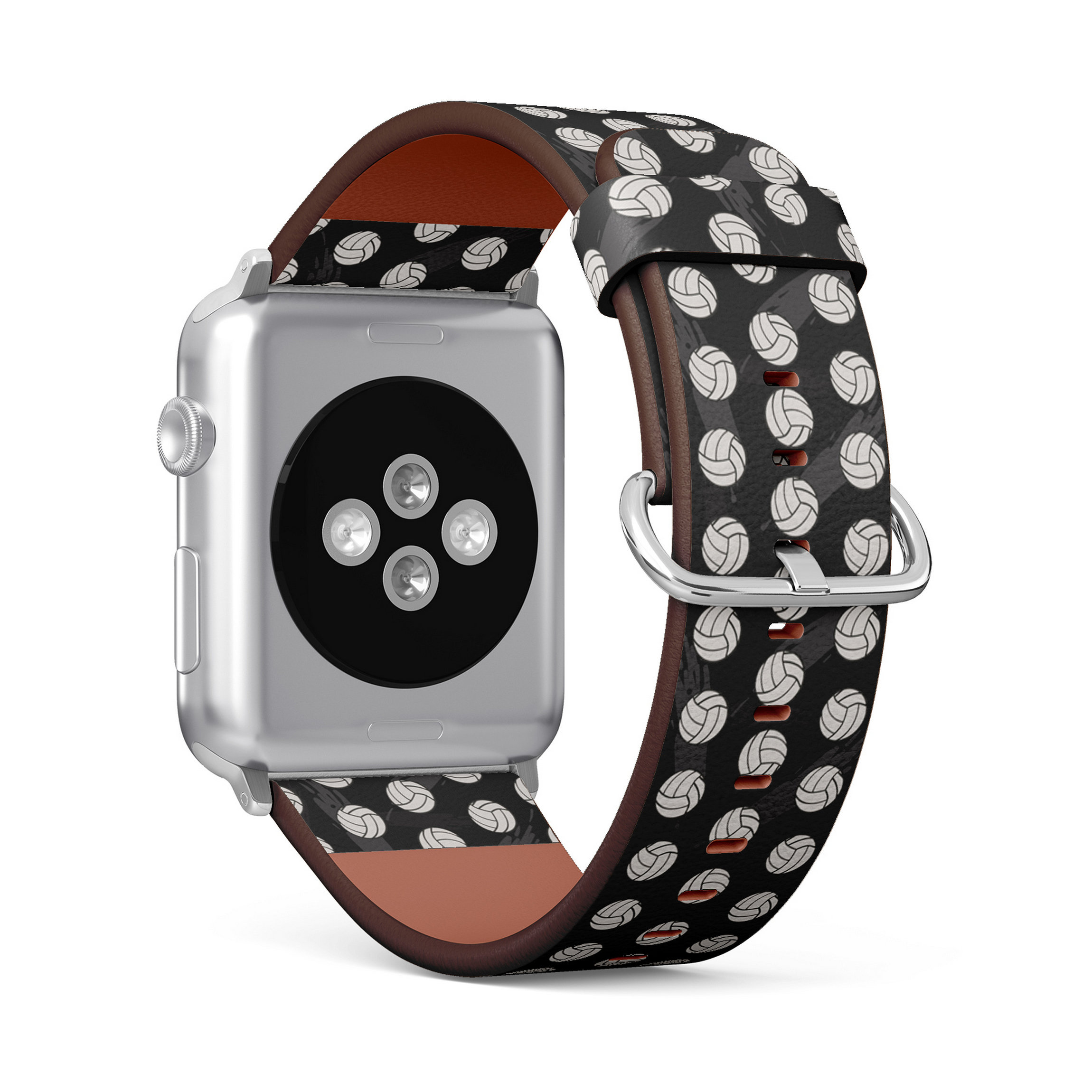 Volleyball Boy Sports Print, Apple Watch Band (38mm 40mm 41mm 42mm  49mm), Vegan Faux-Leather Watch Strap Wrist