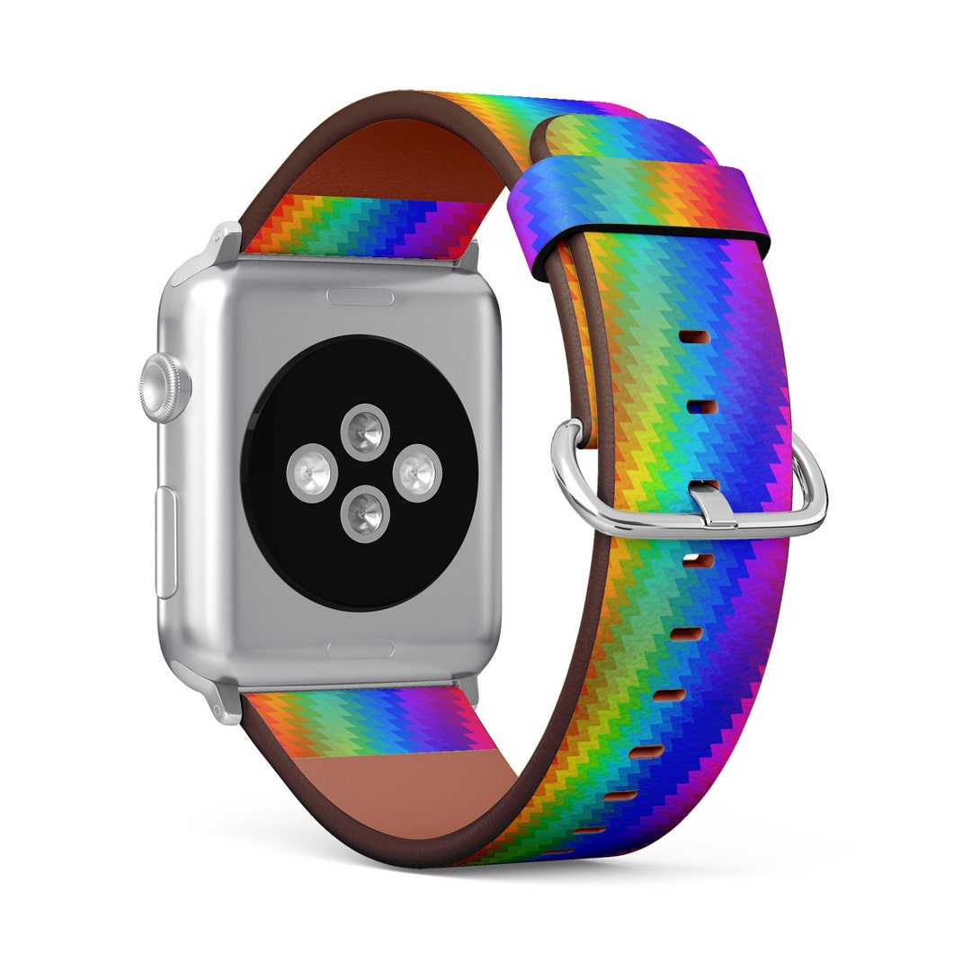 Apple Watch - マッキー【バンドのみ】Apple Watch 38mm 40mm バンド Zigzag Chevron Rainbow Print, Apple Watch Band ( 38mm / 40mm