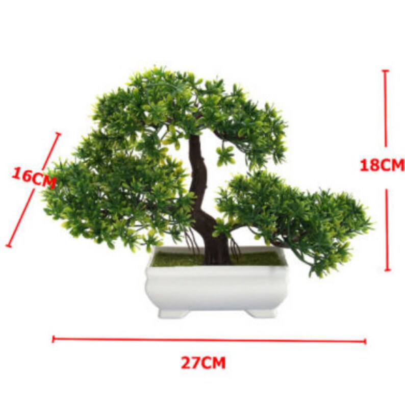 Bonsai Tree in Square Pot Artificial Plant Indoor Decoration Etsy