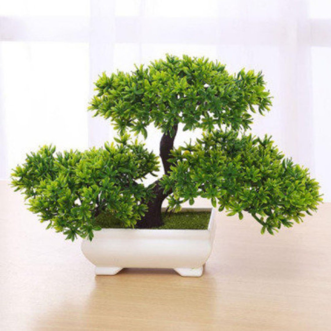 Bonsai Tree in Square Pot Artificial Plant Indoor Decoration Etsy