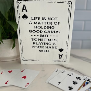 Ace of spades inspirational shelf sitter