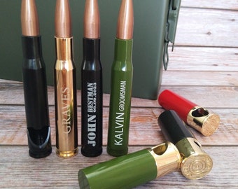 Groomsmen Gifts Custom Bottle Opener Bullet 50 Caliber | Personalized bottle opener Groomsmen Proposal Best Man Gift Bachelor Party Favors