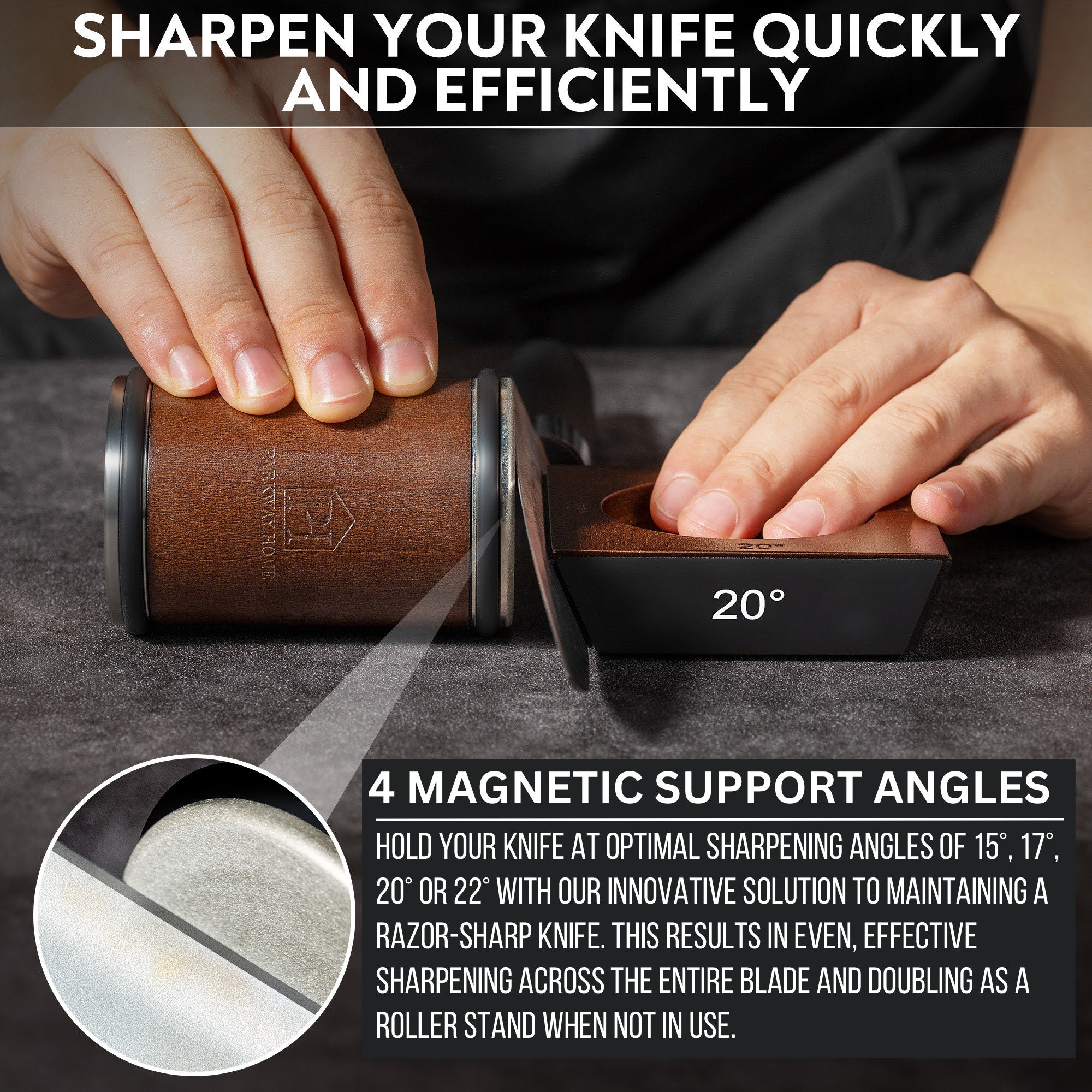 Knife Sharpening Tumbler Knife Sharpener with Industry Diamonds Knife  Sharpener Suitable for Knives and Scissors, Grind and Polish the  Blade,Magnetic