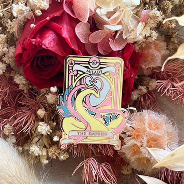 Tarot The Empress Milotic enamel pin