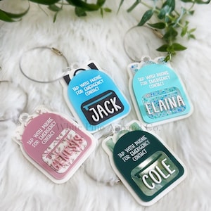Personalized Bag Tag | Emergency Contact Tag | Custom NFC Tag | Kids Bag Tag | Custom Emergency Contact Tag | Kids Backpack Tag