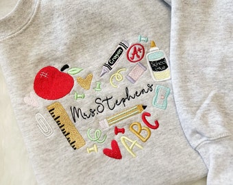 Teacher Sweatshirt | Teacher | Teacher Gift | Teacher Appreciation | Embroidered Teacher Sweatshirt